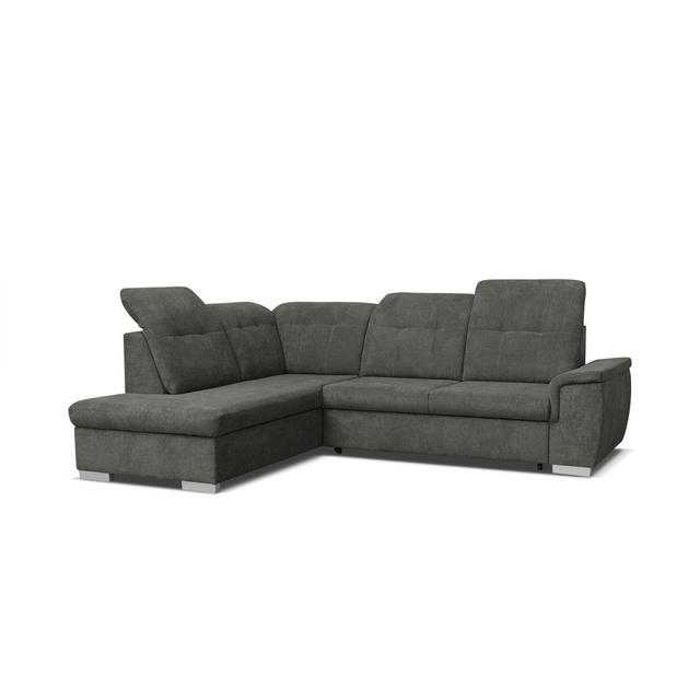 Ecksofa Eisaman Ebern Designs Farbe der Polsterung: Dunkelgrau, Ausrichtung: Links ausgerichtet on Productcaster.