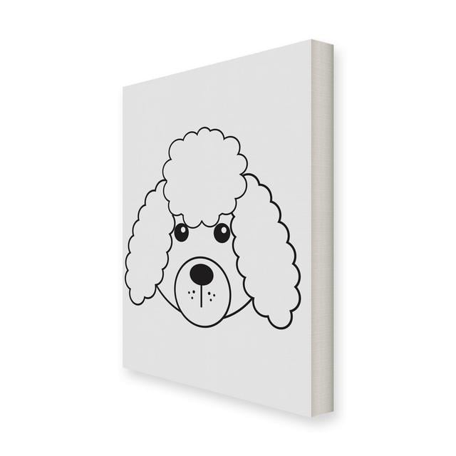 Animaru Poodle Graphic Art Wrapped on Canvas East Urban Home Size: 80 cm H x 60 cm W x 5 cm D on Productcaster.