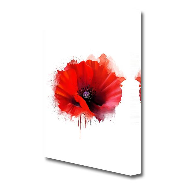 Poppy Melt Flowers - Wrapped Canvas Painting Print East Urban Home Size: 81.3 cm H x 50.8 cm W on Productcaster.