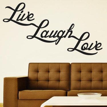 Live Laugh Love In a Row Wall Sticker East Urban Home Size: Large, Colour: Black on Productcaster.