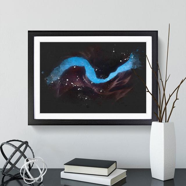 River of Stars in Antelope Canyon Paint Splash - Picture Frame Graphic Art East Urban Home Frame Option: Black Framed, Size: 36cm H x 48cm W x 2cm D on Productcaster.