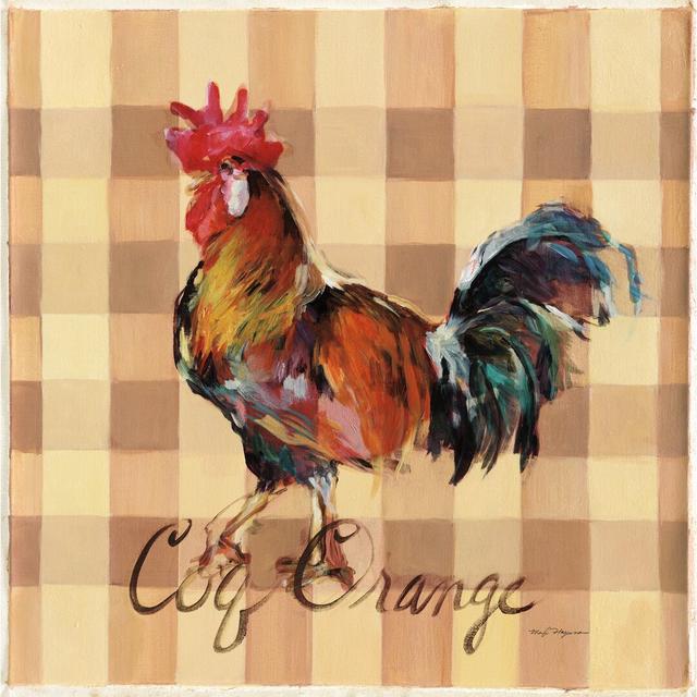 Coq Orange by Marilyn Hageman - Wrapped Canvas Painting August Grove Size: 30cm H x 30cm W on Productcaster.