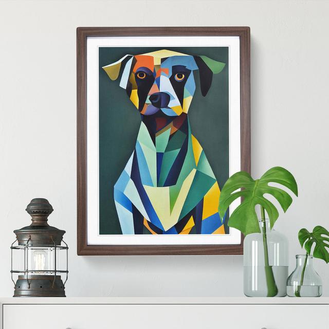 Dog - Picture Frame Graphic Art Metro Lane Frame Colour: Walnut, Size: 64cm H x 46cm W x 2cm D on Productcaster.