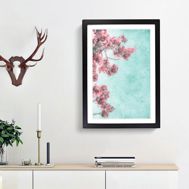 Cherry Blossom Tree Branches - Picture Frame Painting Print East Urban Home Size: 45cm H x 33cm W x 2cm D, Frame Option: Black Framed on Productcaster.