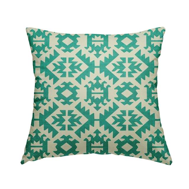 Keven Geometric Square Throw Cushion Natur Pur Size: 43cm H x 43cm W x 5cm D on Productcaster.