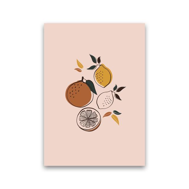 Citrus - Print 17 Stories Frame Option: No Framed, Size: 84cm H x 60cm W x 1cm D on Productcaster.