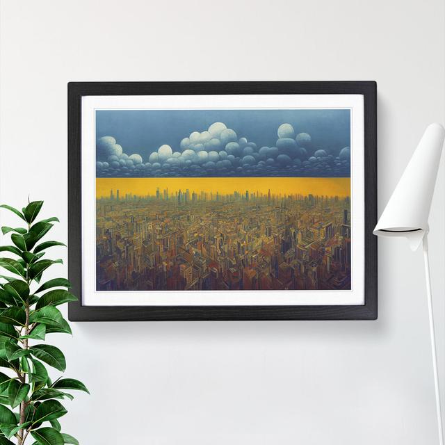 Fierce City Skyline Architecture - Single Picture Frame Print ClassicLiving Size: 46cm H x 64cm W x 2cm D, Frame Colour: Black Framed on Productcaster.