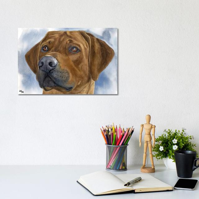 Lion Dog - Rhodesian Ridgeback by Judith Stein - Wrapped Canvas Painting ClassicLiving Size: 45.72cm H x 66.04cm W on Productcaster.