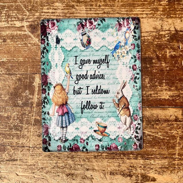 Alice in Wonderland, I Gave Myself Advice Wall Décor Disney Classics Size: 20cm H x 15cm W on Productcaster.