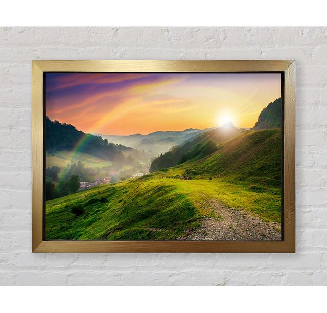 Green Rainbow Haze - Print Bright Star Size: 42cm H x 59.7cm W x 3.4cm D on Productcaster.