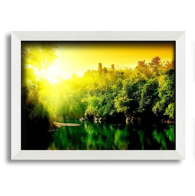 Tree by the Lake - Single Picture Frame Art Prints Latitude Run Size: 21cm H x 29.7cm W on Productcaster.