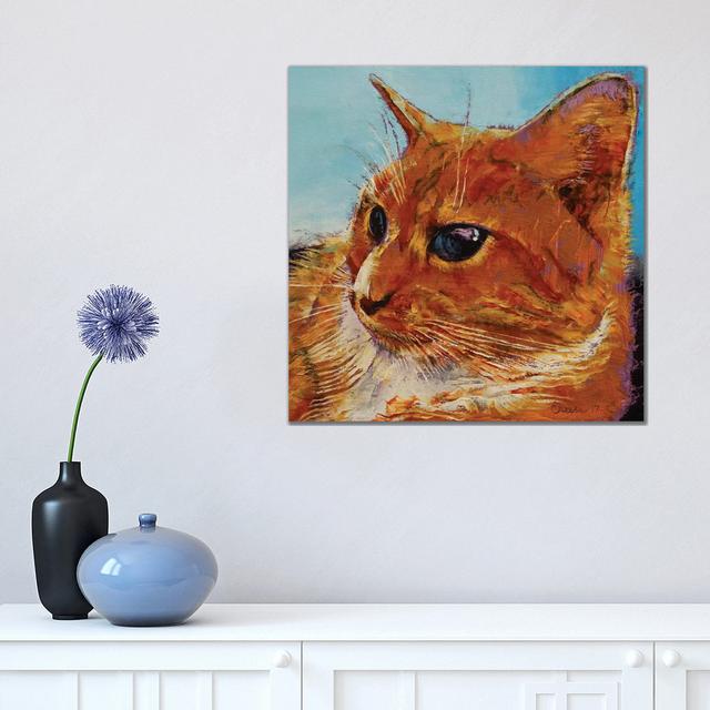 Orange Tabby Cat by Michael Creese - Wrapped Canvas Painting ClassicLiving Size: 45.72cm H x 45.72cm W x 1.91cm D on Productcaster.