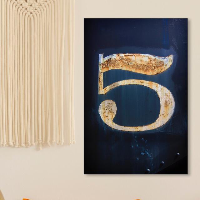 'Five' Graphic Art on Wrapped Canvas East Urban Home Size: 61 cm H x 40.6 cm W on Productcaster.