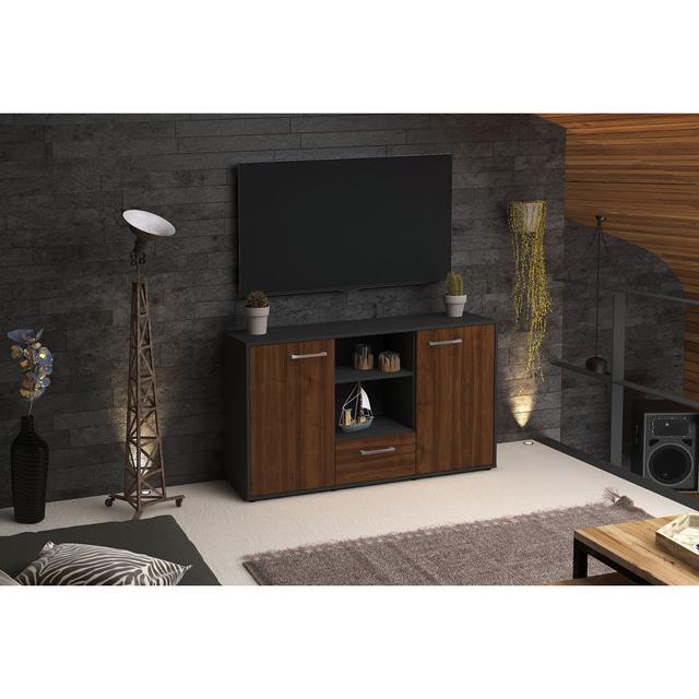 Berardinelli TV Stand for TVs up to 60" Brayden Studio Colour: Walnut/Anthracite on Productcaster.