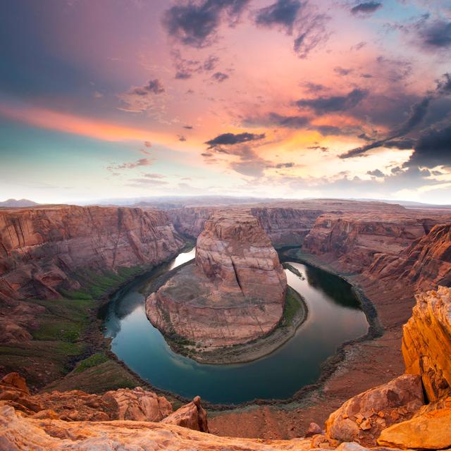 Horseshoe Bend, Page, Arizona - Wrapped Canvas Print Union Rustic Size: 30cm H x 30cm W x 3.8cm D on Productcaster.