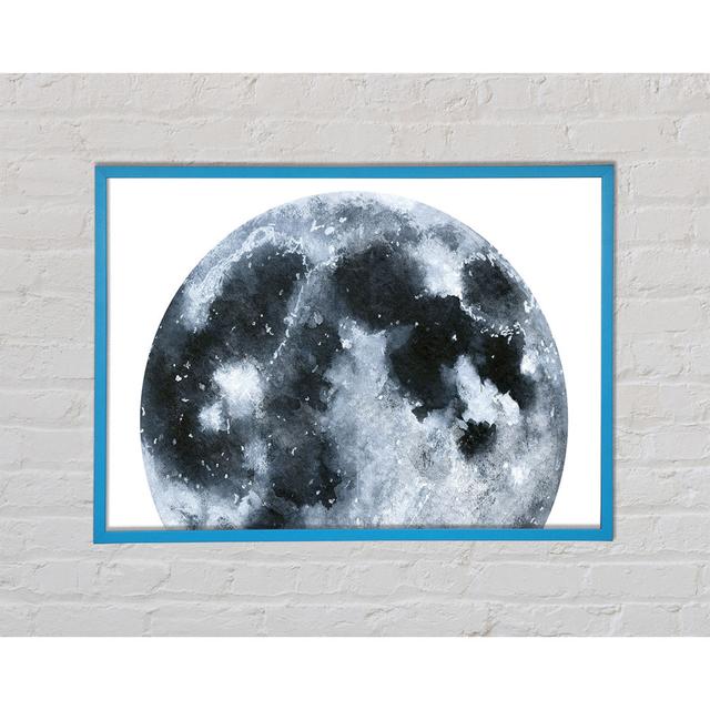 The Moon Peering Framed Print Ivy Bronx Size: 21cm H x 29.7cm W, Format: White Framed Paper on Productcaster.