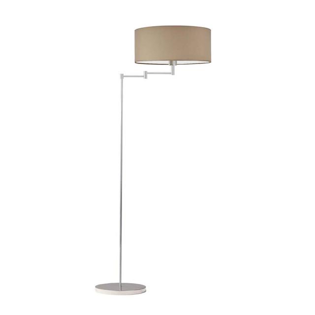 155 cm Stehlampe Korin Perspections Lampenschirmfarbe: beige, Gestellausführung: Silberfarben on Productcaster.