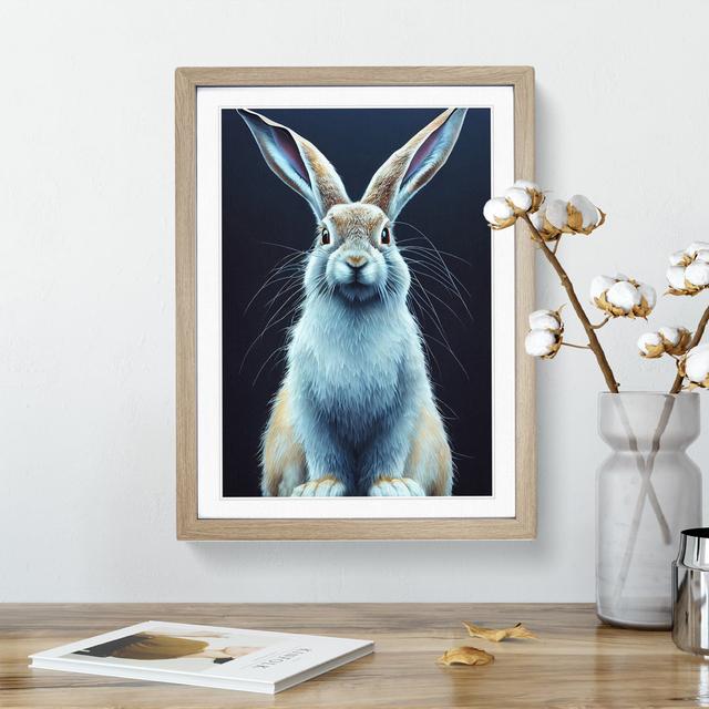 XV1022-3761X Resting Hare - Print Brambly Cottage Format: Oak Framed, Size: 36cm H x 27cm W, Matte Colour: White on Productcaster.