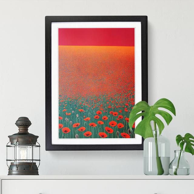 Poppy Field Vol.1 - Picture Frame Print Big Box Art Size: 46cm H x 34cm W x 2cm D, Frame Option: Black on Productcaster.