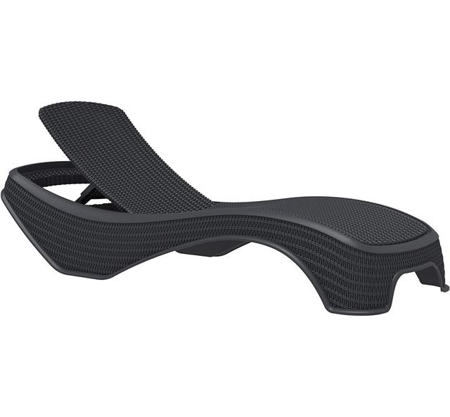 Ingifrith 200cm Long Reclining Single Chaise Dakota Fields Colour: Black on Productcaster.