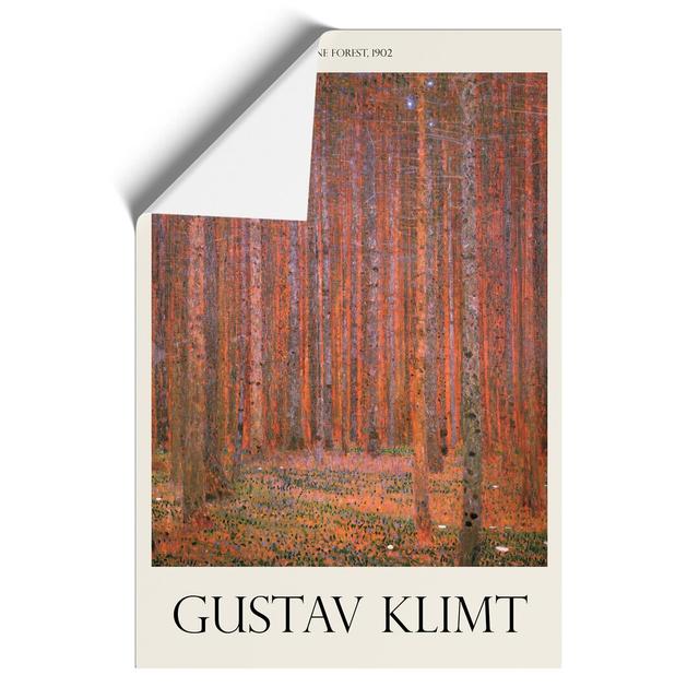 Pine Tree Forest by Gustav Klimt - Unframed Graphic Art East Urban Home Size: 42cm H x 30cm W x 0.1cm D on Productcaster.