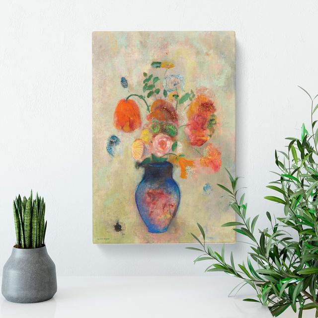 Vase of Flowers Vol.4 by Odilon Redon - Wrapped Canvas Painting East Urban Home Size: 50cm H x 35cm W x 3cm D on Productcaster.