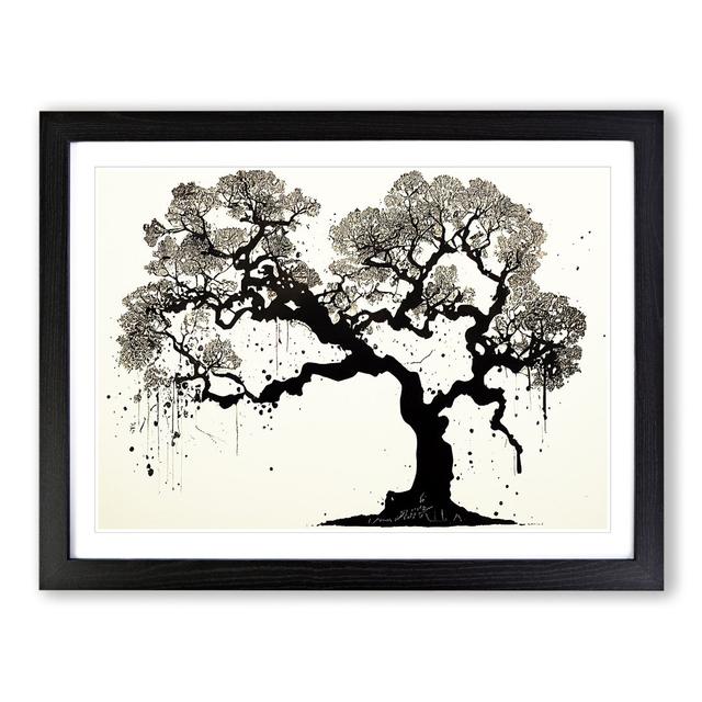 Excellent Oak Tree - Picture Frame Painting Marlow Home Co. Frame Colour: Black, Size: 25cm H x 34cm W x 2cm D on Productcaster.