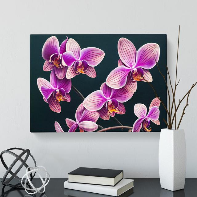 Evolving Orchid Flowers - Wrapped Canvas Print Latitude Run Size: 40cm H x 60cm W x 3cm D on Productcaster.