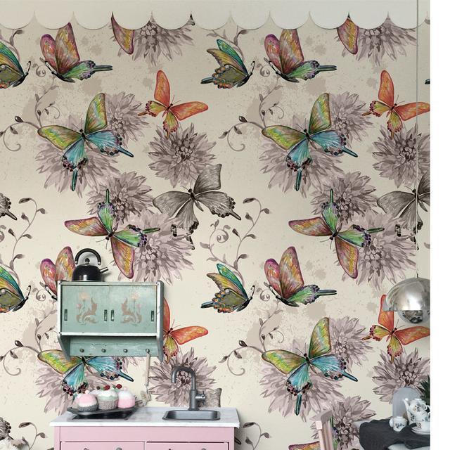 Serovpe Floral Wallpaper Roll Brambly Cottage Size: 250 x 104cm on Productcaster.