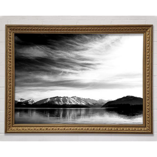 Mountain Scenery Gold And Gold - Single Picture Frame Art Prints Bright Star Size: 84.1cm H x 118.9cm W on Productcaster.