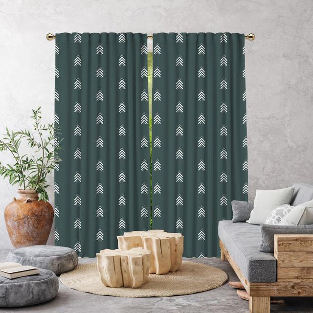 Boho Room Polyester Semi Sheer Tab Top Curtain Pair (Set of 2) Lilijan Home & Curtain Panel Size: 140cm Width x 200cm Drop, Curtain Colour: Pine on Productcaster.