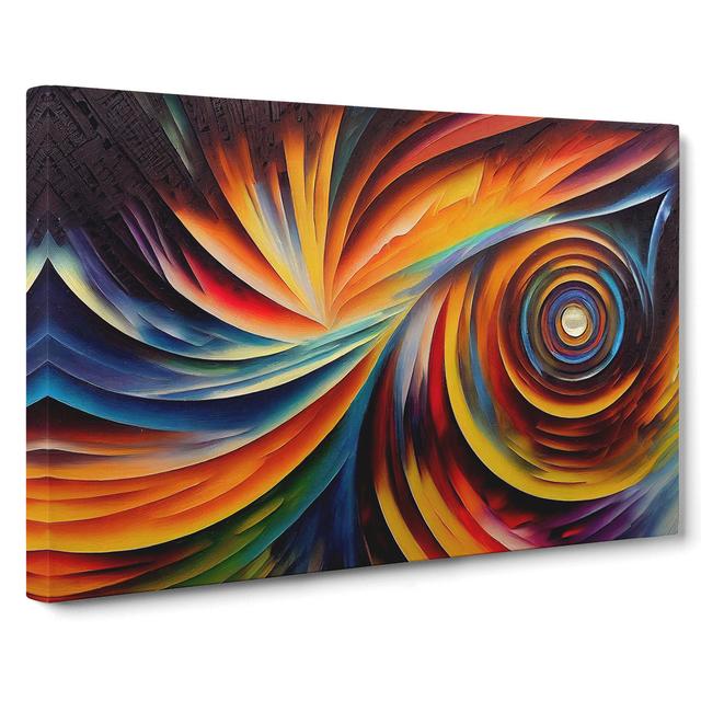 Golden Vinyl Record Art Vol.2 Abstract - Wrapped Canvas Painting Metro Lane Size: 40cm H x 60cm W x 3cm D on Productcaster.