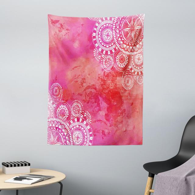 Tapestry, Motifs, Pink Coral White Abakuhaus Maße: 150 cm H x 110 cm B on Productcaster.