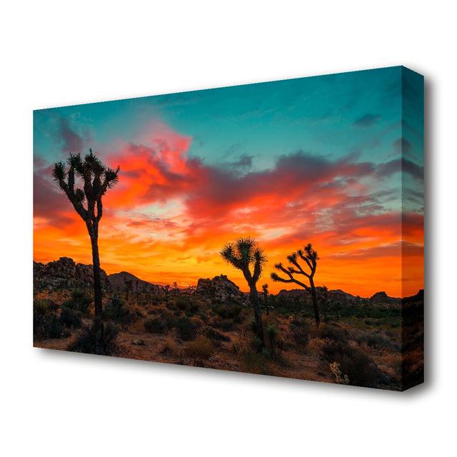 Sunset Desert Skies Landscape - Wrapped Canvas Photograph Print East Urban Home Size: 66 cm H x 101.6 cm W on Productcaster.