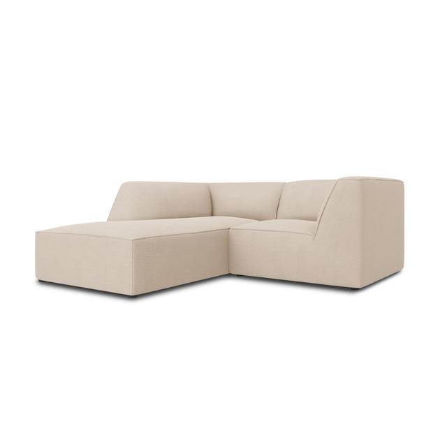 Ecksofa Melini Brayden Studio Polsterfarbe: beige, Ausrichtung: Links ausgerichtet on Productcaster.