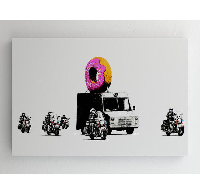 Donut Security - Druck auf Leinwand ohne Rahmen ModernMoments Größe: 99,5 cm H x 141,7 cm B on Productcaster.