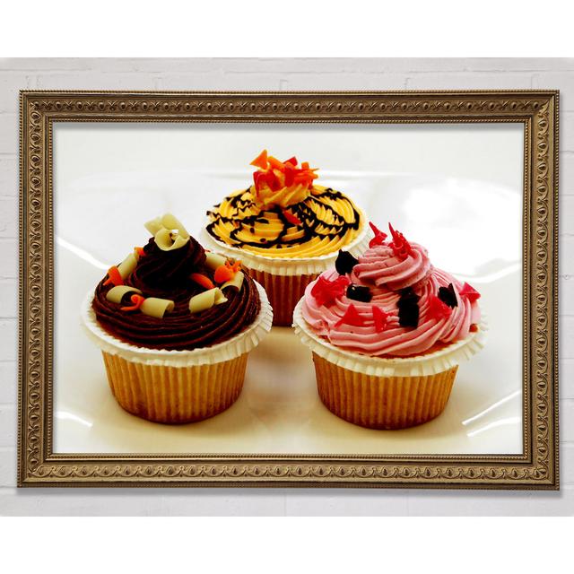 Cupcake Trio - Single Picture Frame Art Prints Bright Star Size: 59.7cm H x 84.1cm W on Productcaster.