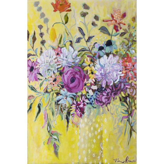 Blooming in Sunshine III by Nina Ramos - Wrapped Canvas Painting Rosalind Wheeler Size: 122cm H x 81cm W on Productcaster.