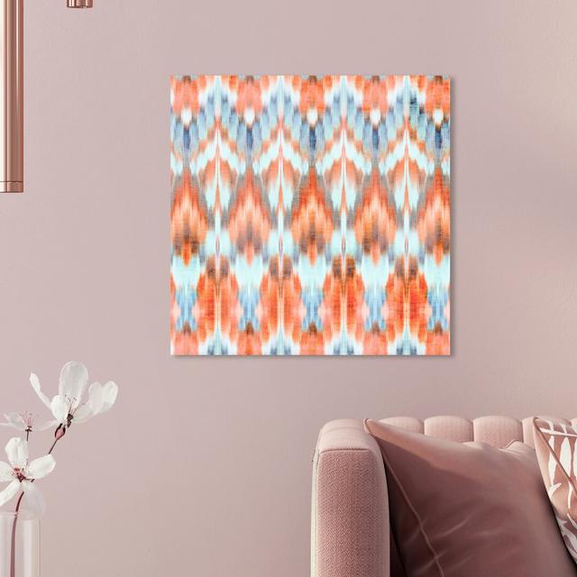 'Peach Bellini with Blues' Graphic Art on Wrapped Canvas East Urban Home Size: 50.8 cm H x 50.8 cm W x 3.8 cm D on Productcaster.