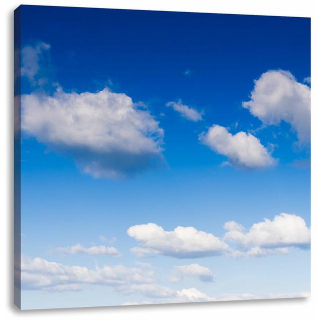 Leinwandbild Wolken am blauen Himmel East Urban Home Größe: 40 cm H x 40 cm B on Productcaster.