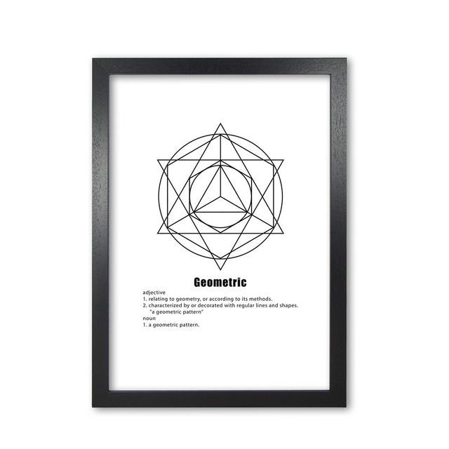 Geometric Meaning Textual Art Print By Pixy Paper by Pixy Paper - Single Picture Frame Print East Urban Home Frame Options: Black Grain, Size: 29.7cm on Productcaster.