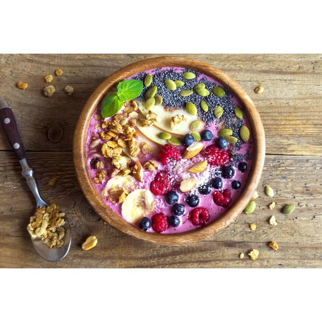 Smoothie Bowl. by Mizina - Wrapped Canvas Photograph Brambly Cottage Size: 20cm H x 30cm W on Productcaster.