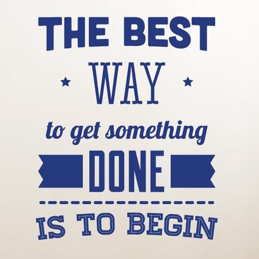 The Best Way To Get Something Done Wall Sticker East Urban Home Size: Large, Colour: Violet on Productcaster.