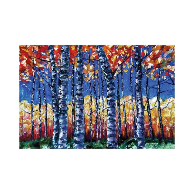 Aspen Trees Autumn Canopy Painting - Wrapped Canvas Gallery-Wrapped Canvas Giclée Alpen Home Size: 30.48cm H x 45.72cm W x 1.9cm D on Productcaster.