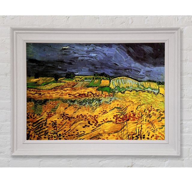 Van Gogh The Fields Framed Print August Grove Size: 42cm H x 59.7cm W x 8cm D, Format: Gold/Black Framed Paper on Productcaster.