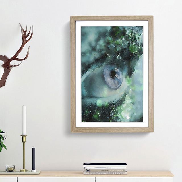 Glitter Eye - Picture Frame Graphic Art Print East Urban Home Frame Option: Oak Framed, Size: 36cm H x 27cm W x 2cm D on Productcaster.