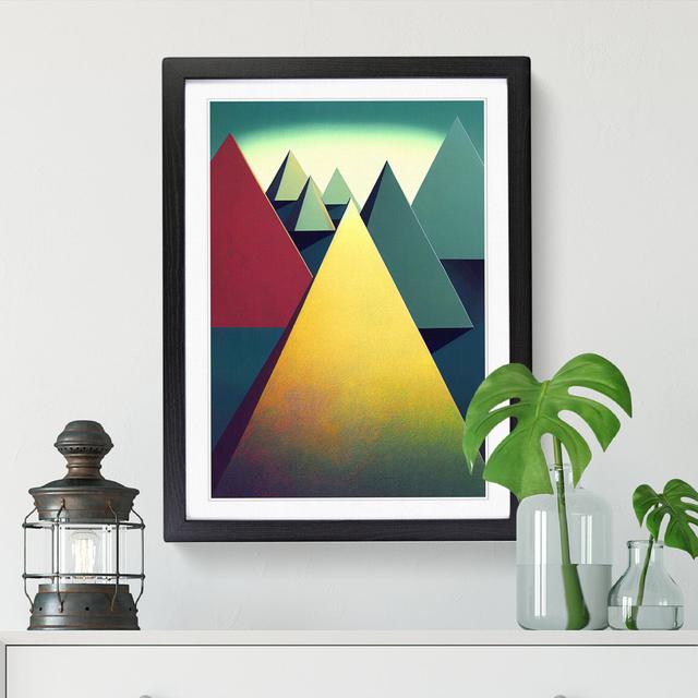 Pyramids Abstract Vol.3 - Print Metro Lane Size: 64cm H x 46cm W x 2cm D, Frame Option: Oak on Productcaster.