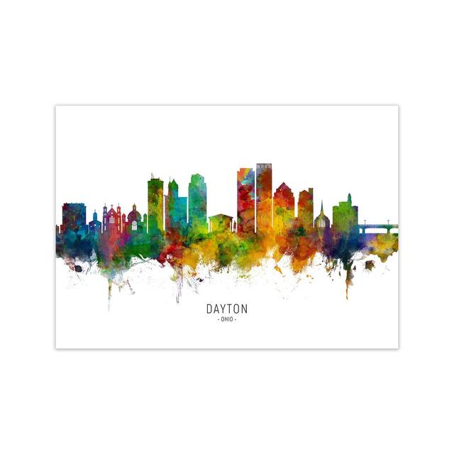 Dayton Ohio Skyline by Michael Tompsett - Graphic Art Latitude Run Format: Unframed, Size: 60cm H x 84cm W x 1cm D on Productcaster.