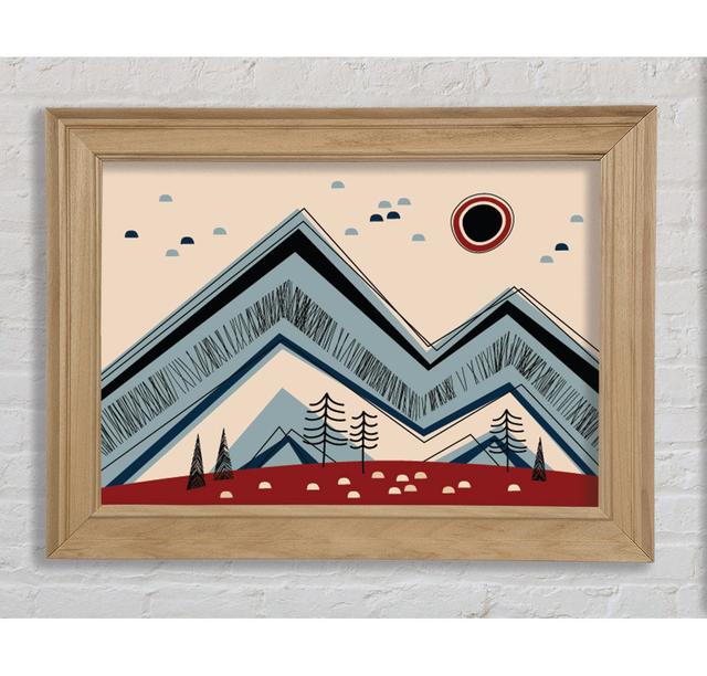 Triangle MountaIn Sun Rise - Single Picture Frame Art Prints Bright Star Size: 42cm H x 59.7cm W x 8cm D on Productcaster.