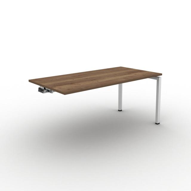 Grazian Desk shell Ebern Designs Frame Colour: White, Top Colour: Jura Oak, Size: 73cm H x 140cm W x 80cm D on Productcaster.